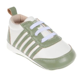 K-Swiss Infant Boys Crib Shoe Soft Bottom Baby Shoes - Sneakers and First Walking Shoes for Babies, Green, 1