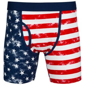 Bioworld United States of America Distressed Flag Boxer Briefs (US, Numeric, 32, 34, Regular, Regular) Multicolored